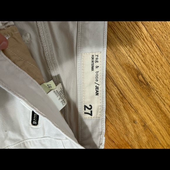 Rag and Bone Off-White Moto Zipper Jeans - Picture 4 of 7